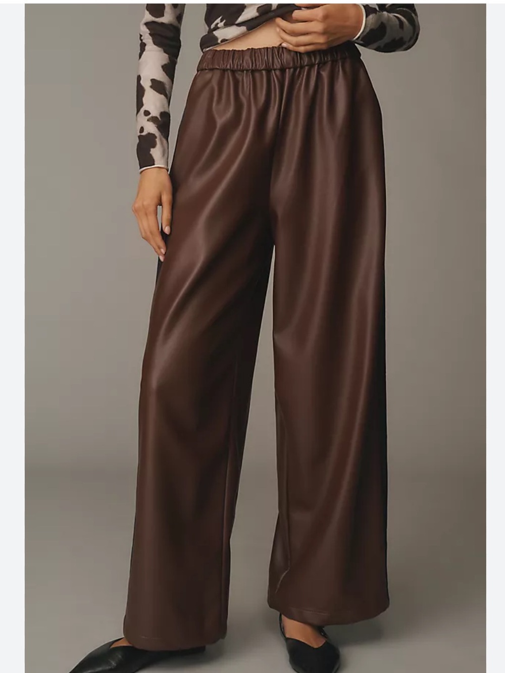 NWT Maeve Faux Leather Pull-On
Track Pants Size M - Picture 4 of 4